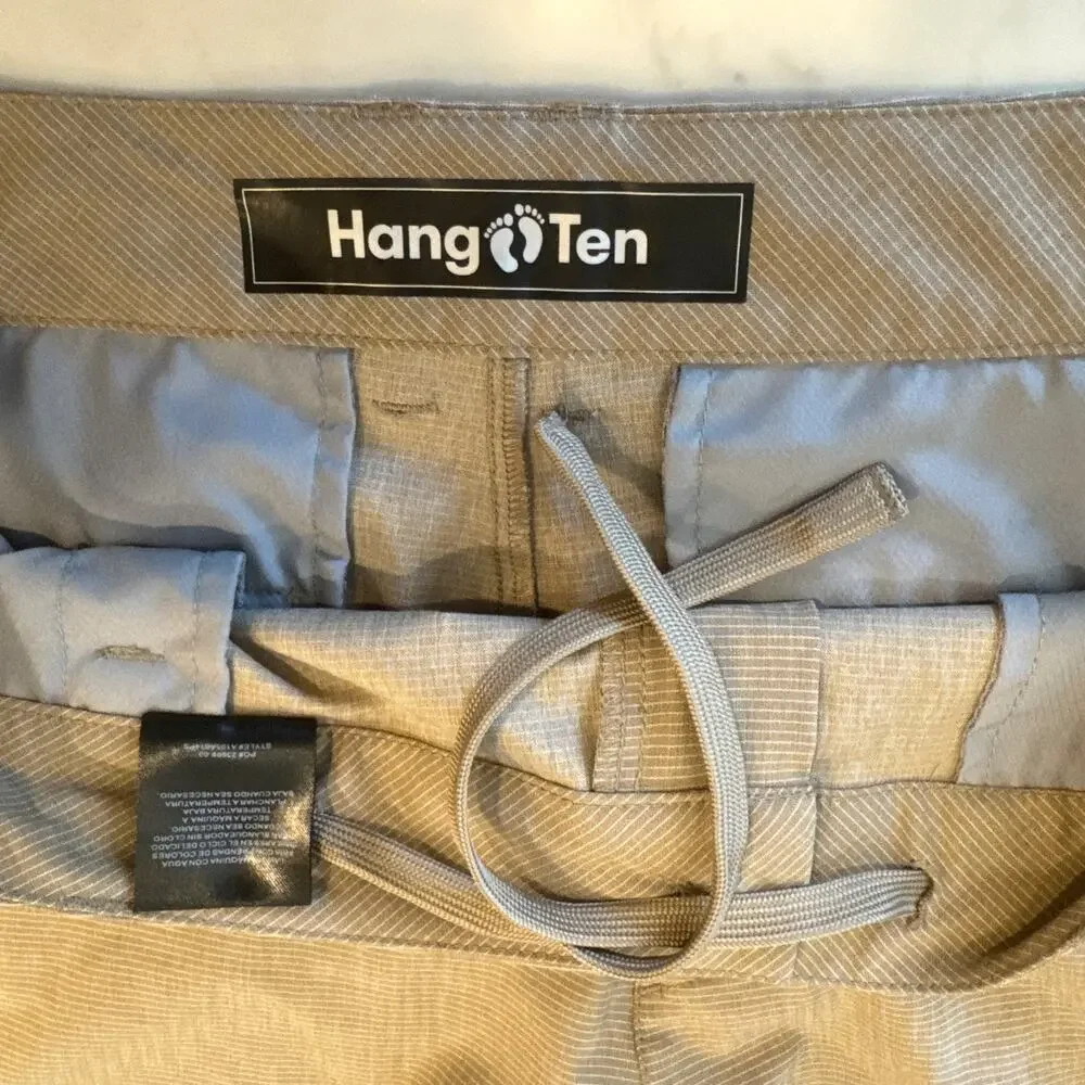 Hang Ten Men’s Tan Stretch Flat Front Chino Shorts 10